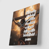 Jezus: Kruis, Geest, laatste adem Vierkante Klok (Hoek)