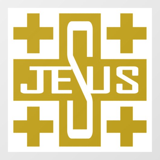 Jezus' kruis raamsticker (Vel)