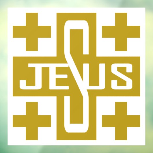 Jezus' kruis raamsticker (Vel 3)