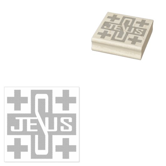 Jezus' kruis rubberstempel (Gestempeld)
