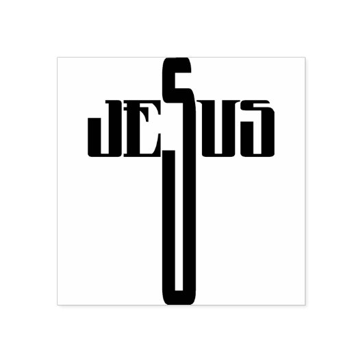 Jezus kruis silhouet kunst stempel (Afrduk)