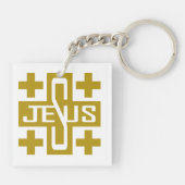 Jezus' kruis sleutelhanger (Achterkant)