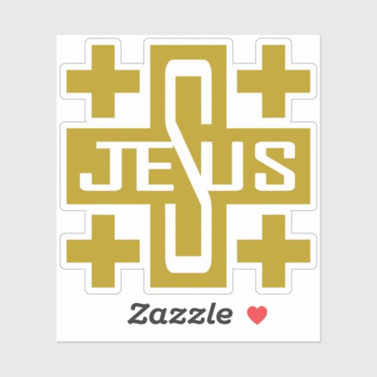 Jezus' kruis sticker (Vel)