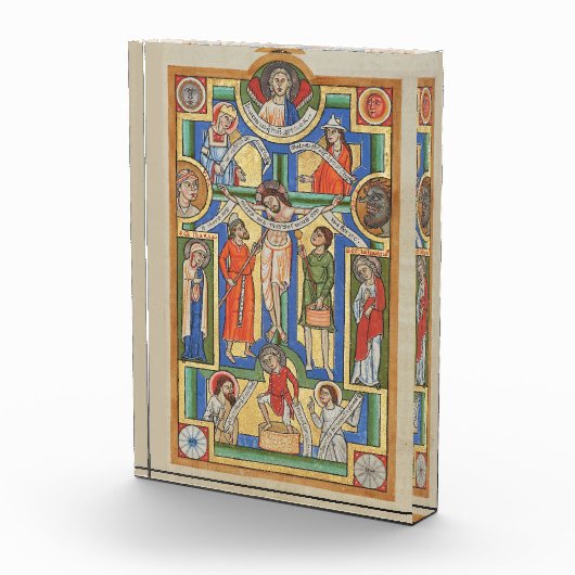 Jezus kruisigde middeleeuwse verlichting fotoblokken (Rechts)