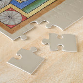 Jezus kruisigde middeleeuwse verlichting legpuzzel (Zijkant)