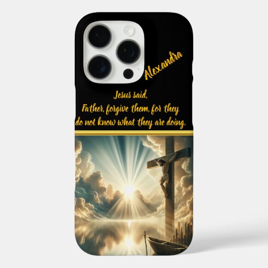 Jezus kruisiging boven water van reflectie Case-Mate iPhone case (Achterkant)