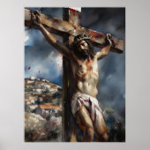 Jezus kruisiging op Golgotha Poster (Voorkant)