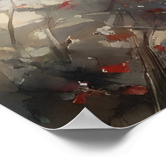 Jezus kruisiging op Golgotha Poster (Hoek)