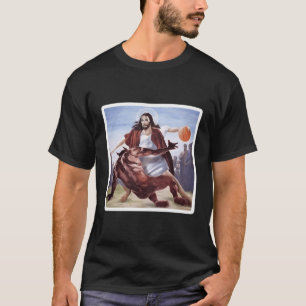 Jezus kruist satan Basketball op T-shirt