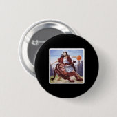 Jezus kruist Satan Bysketbyll Ronde Button 5,7 Cm (Voorkant /achterkant)
