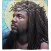 Jezus kruist wit douwergordijn douchegordijn (Voorkant)