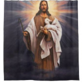 Jezus kruist wit douwergordijn douchegordijn (Voorkant)