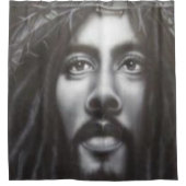 Jezus kruist zwart wit douwergordijn douchegordijn (Voorkant)
