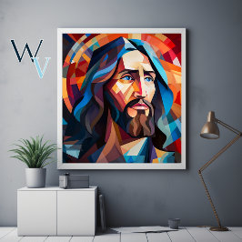 Jezus Kubisme Kunst Poster