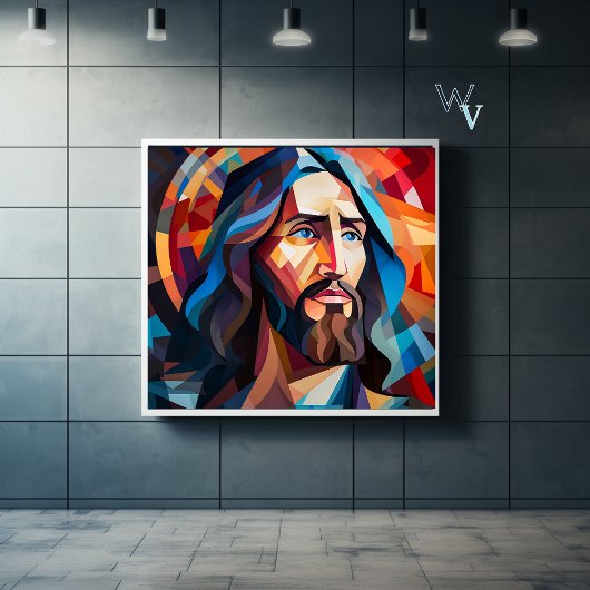 Jezus Kubisme Kunst Poster