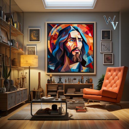 Jezus Kubisme Kunst Poster