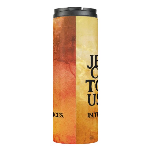 Jezus kwam om ons hoop te geven thermosbeker (Achterkant)