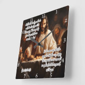 Jezus: Laatste Avondmaal, Lichaam, Bloed Vierkante Klok (Hoek)