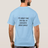 Jezus_lachen, het wordt tijd dat je ervaart... t-shirt (Achterkant)