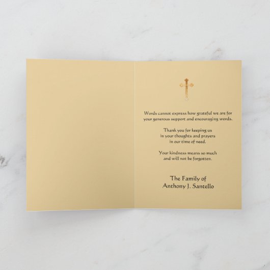 Jezus Lamb condoleances bedankt (Binnen)