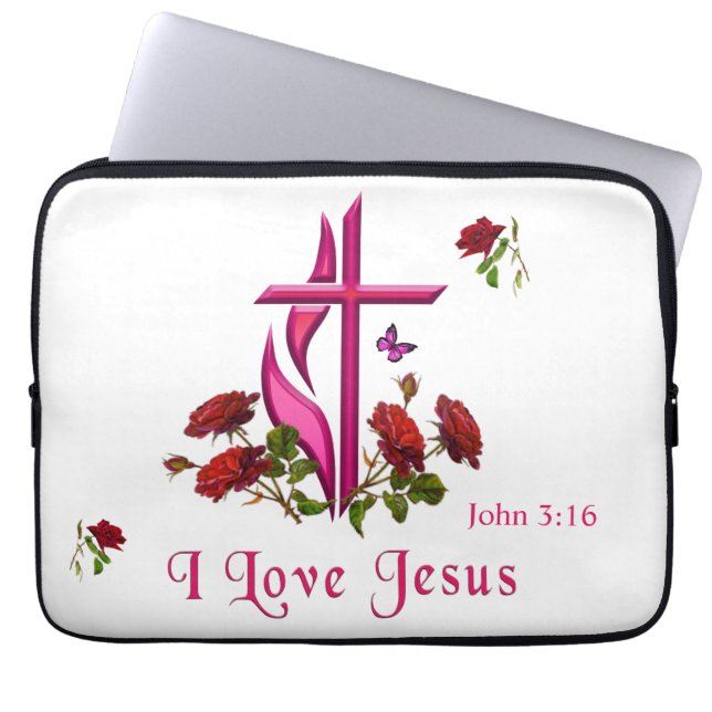 Jezus Laptop Sleeve (Voorkant)