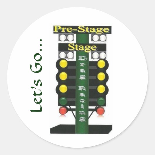 Jezus, laten we gaan... ronde sticker (Voorkant)