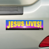 Jezus leeft! bumpersticker (Op auto)
