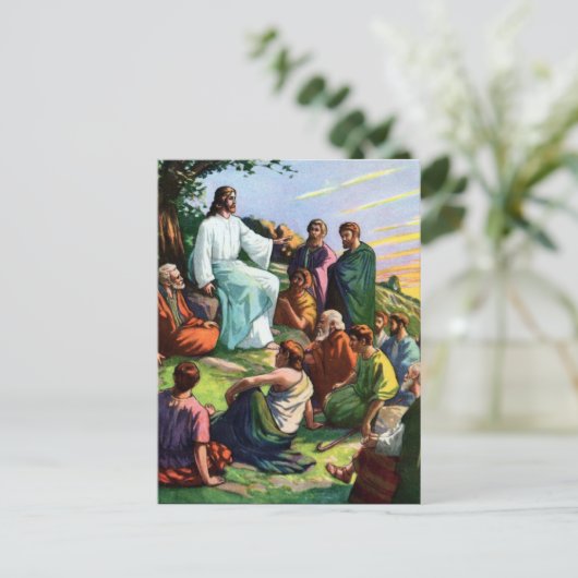 Jezus leert bidden briefkaart (Staand voorkant)