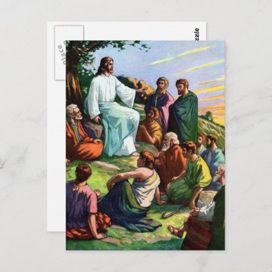 Jezus leert bidden briefkaart (Voorkant / Achterkant)