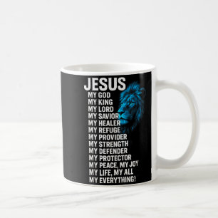 Jezus - Leeuw Christelijke Koning Heer Heiland Gel Koffiemok
