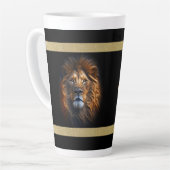 Jezus Leeuw van Juda met Leeuwenkop Latte Mok (Linkerhoek)