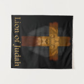 Jezus Leeuw van Juda Tapestry Wandkleed (Voorkant (horizontaal))