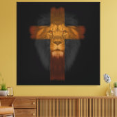Jezus Leeuw van Juda Verpakt Canvas (Insitu (Woonkamer))