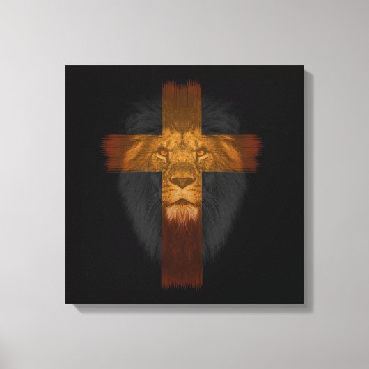 Jezus Leeuw van Juda Verpakt Canvas Afdruk (Voorkant)