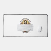 Jezus Lege Gebroken Bierpul Bartender Drinken Humo Bureaumat (Keyboard & Muis)