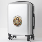 Jezus Lege Gebroken Bierpul Bartender Drinken Humo Sticker (Koffer)