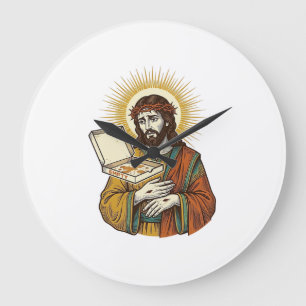 Jezus Lege Pizzadoos Koelkast Verraad Eet Humor_1 Grote Klok