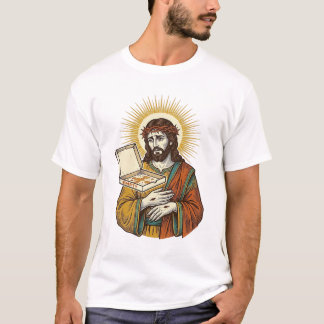 Jezus Lege Pizzadoos Koelkast Verraad Eet Humor_1 T-shirt