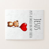 Jezus legt een glimlach op mijn geloofspuzzel legpuzzel (Horizontaal)