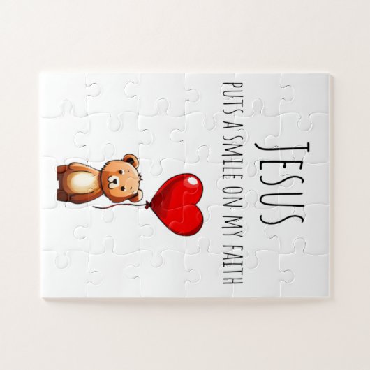 Jezus legt een glimlach op mijn geloofspuzzel legpuzzel (Horizontaal)