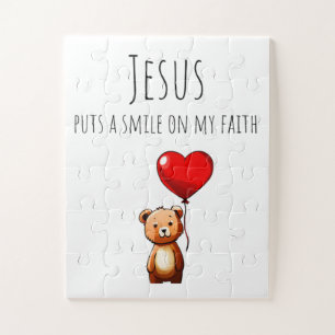 Jezus legt een glimlach op mijn geloofspuzzel legpuzzel