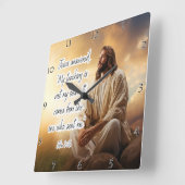 Jezus: Leren, Zender, Goddelijke Oorsprong Vierkante Klok (Hoek)