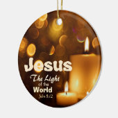 Jezus Licht van de Wereld Bijbel Verse Ornament (Links)