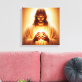 JEZUS LICHT VAN DE WERELD CANVAS AFDRUK (Insitu (Woonkamer))