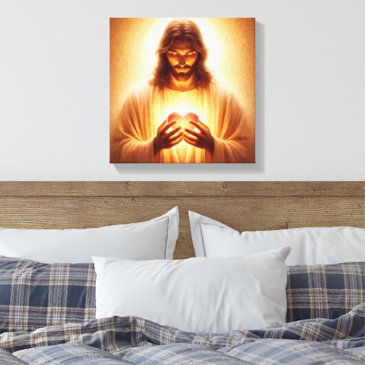 JEZUS LICHT VAN DE WERELD CANVAS AFDRUK (Insitu (Slaapkamer))