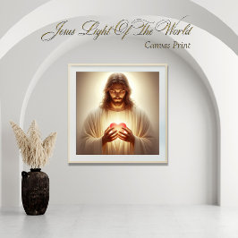 JEZUS LICHT VAN DE WERELD CANVAS AFDRUK
