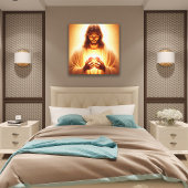 JEZUS LICHT VAN DE WERELD CANVAS AFDRUK