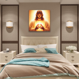 JEZUS LICHT VAN DE WERELD CANVAS AFDRUK