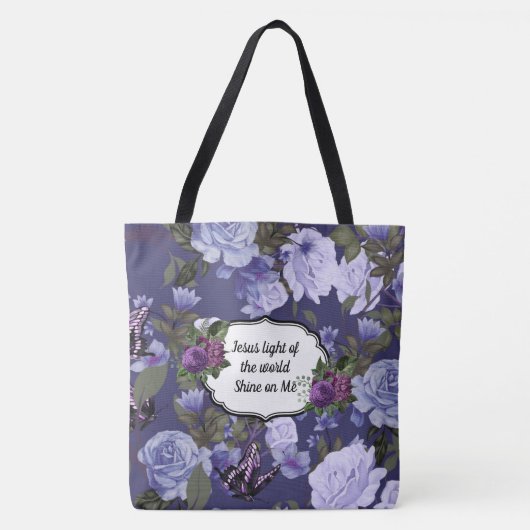 Jezus Licht van de Wereld Floral Mode Tas (Voorkant)