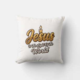 Jezus Licht van de Wereld Kaars Christelijke Vect Kussen